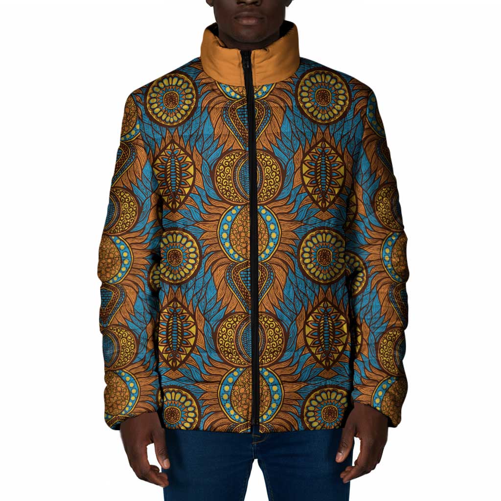 Tribal Earth African Ankara Pattern Padded Jacket