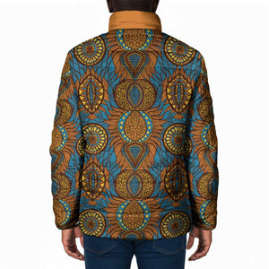 Tribal Earth African Ankara Pattern Padded Jacket