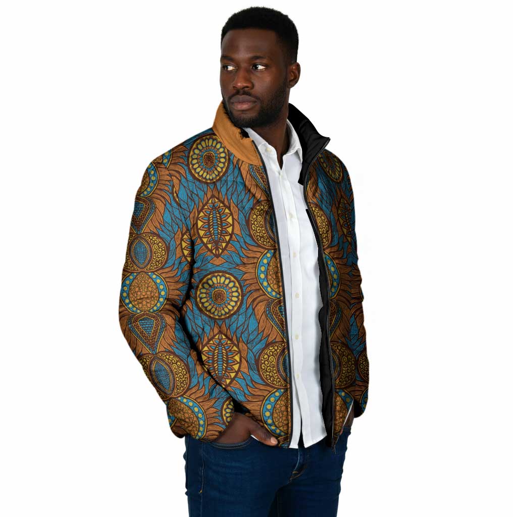 Tribal Earth African Ankara Pattern Padded Jacket