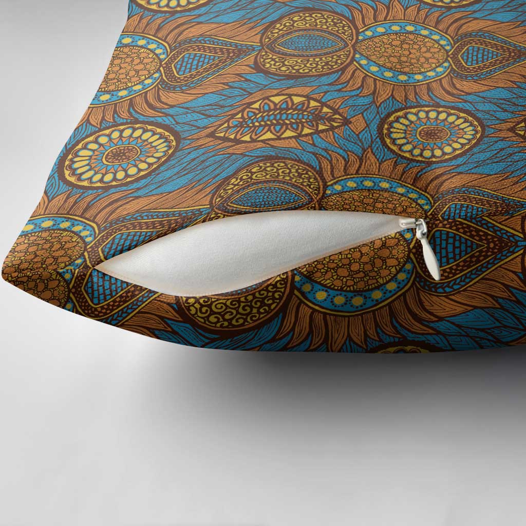 Tribal Earth African Ankara Pattern Pillow Cover
