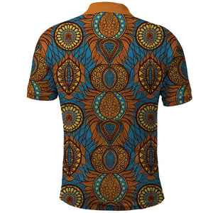 Tribal Earth African Ankara Pattern Polo Shirt
