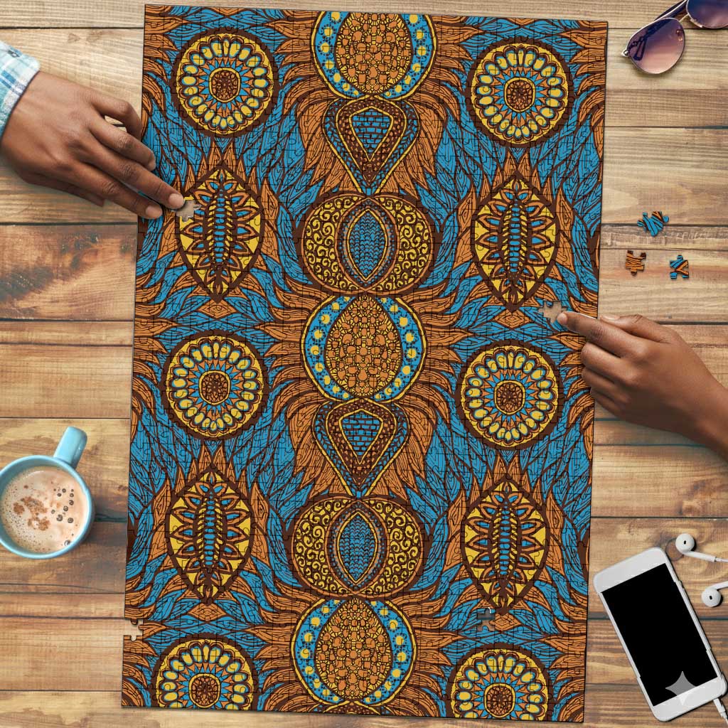 Tribal Earth African Ankara Pattern Puzzle
