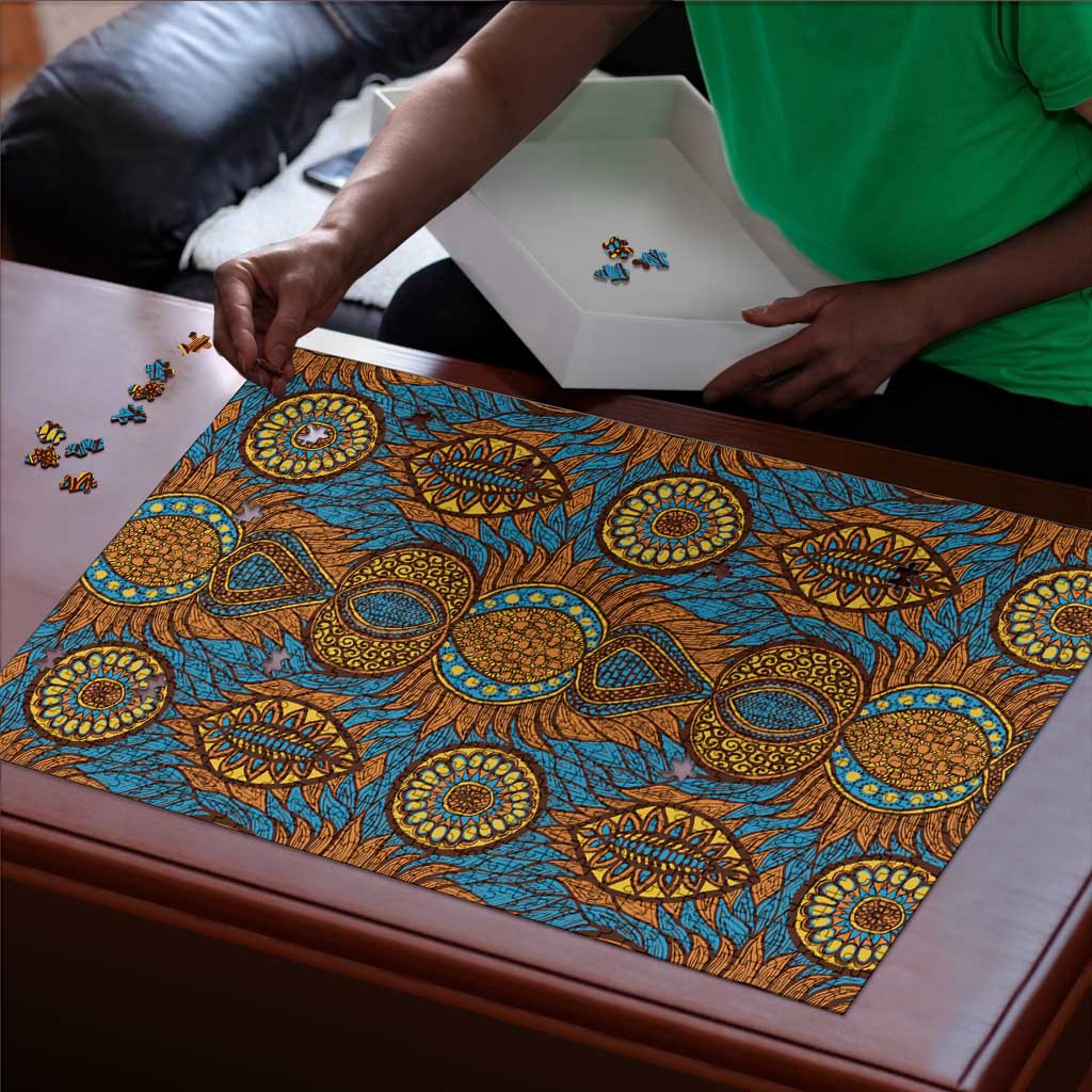 Tribal Earth African Ankara Pattern Puzzle