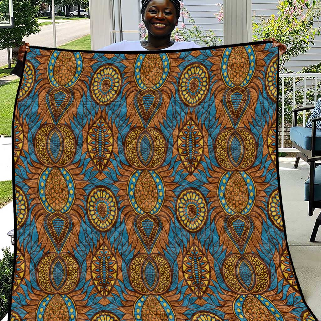 Tribal Earth African Ankara Pattern Quilt