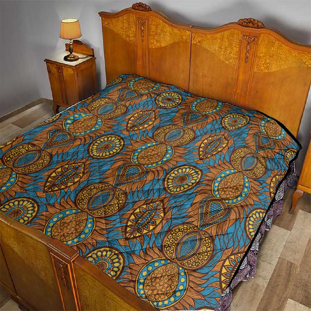 Tribal Earth African Ankara Pattern Quilt
