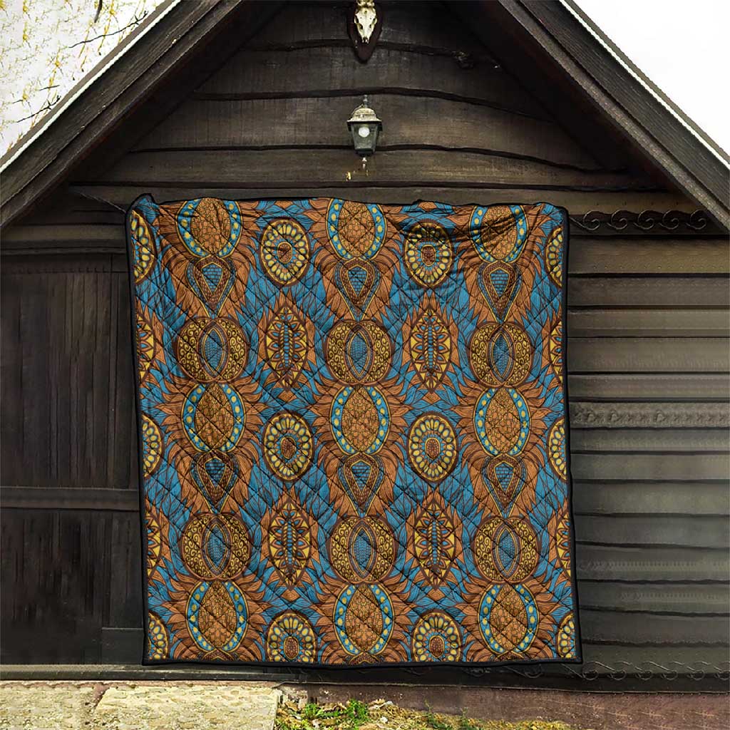 Tribal Earth African Ankara Pattern Quilt