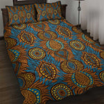 Tribal Earth African Ankara Pattern Quilt Bed Set