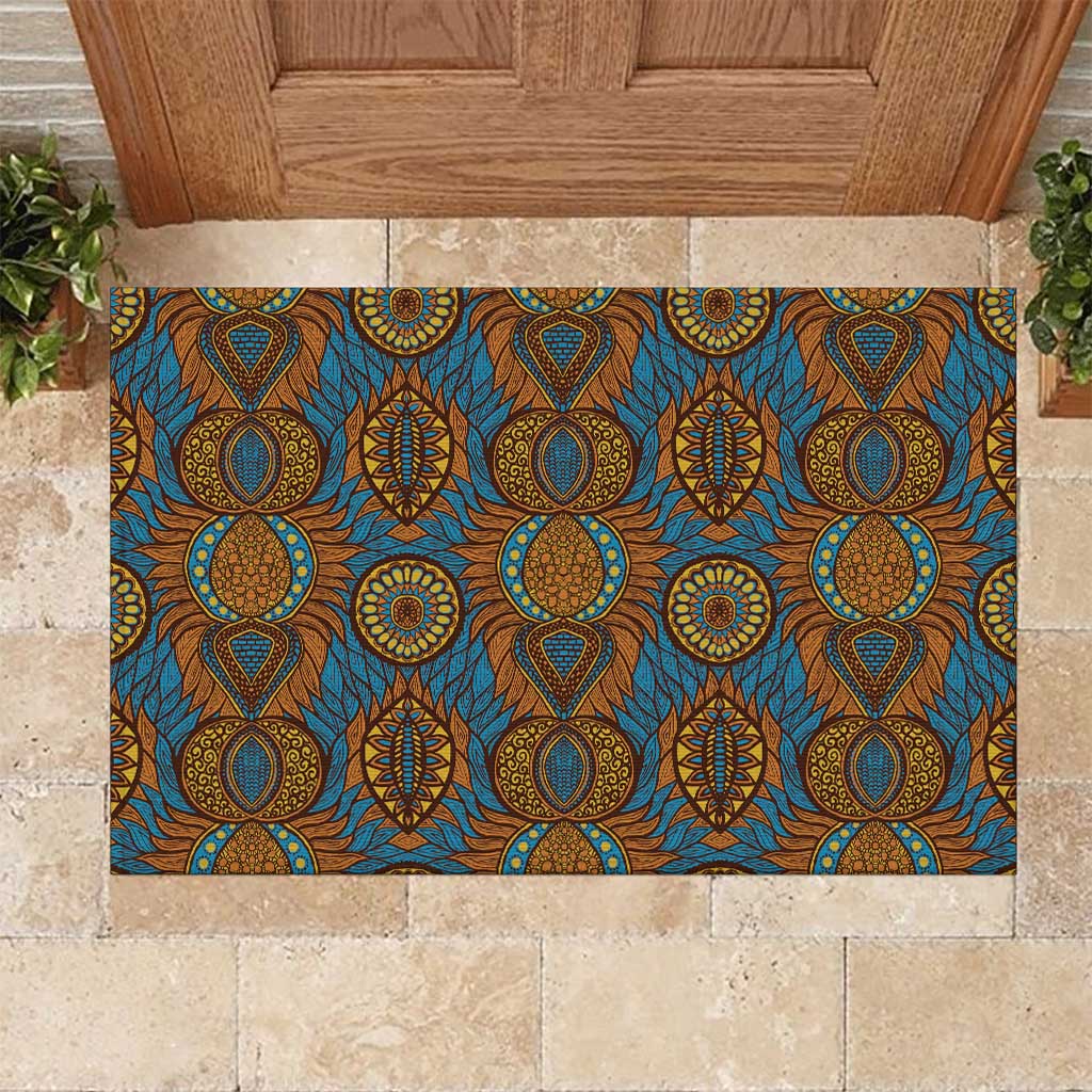 Tribal Earth African Ankara Pattern Rubber Doormat