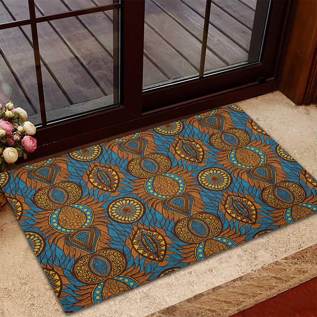 Tribal Earth African Ankara Pattern Rubber Doormat
