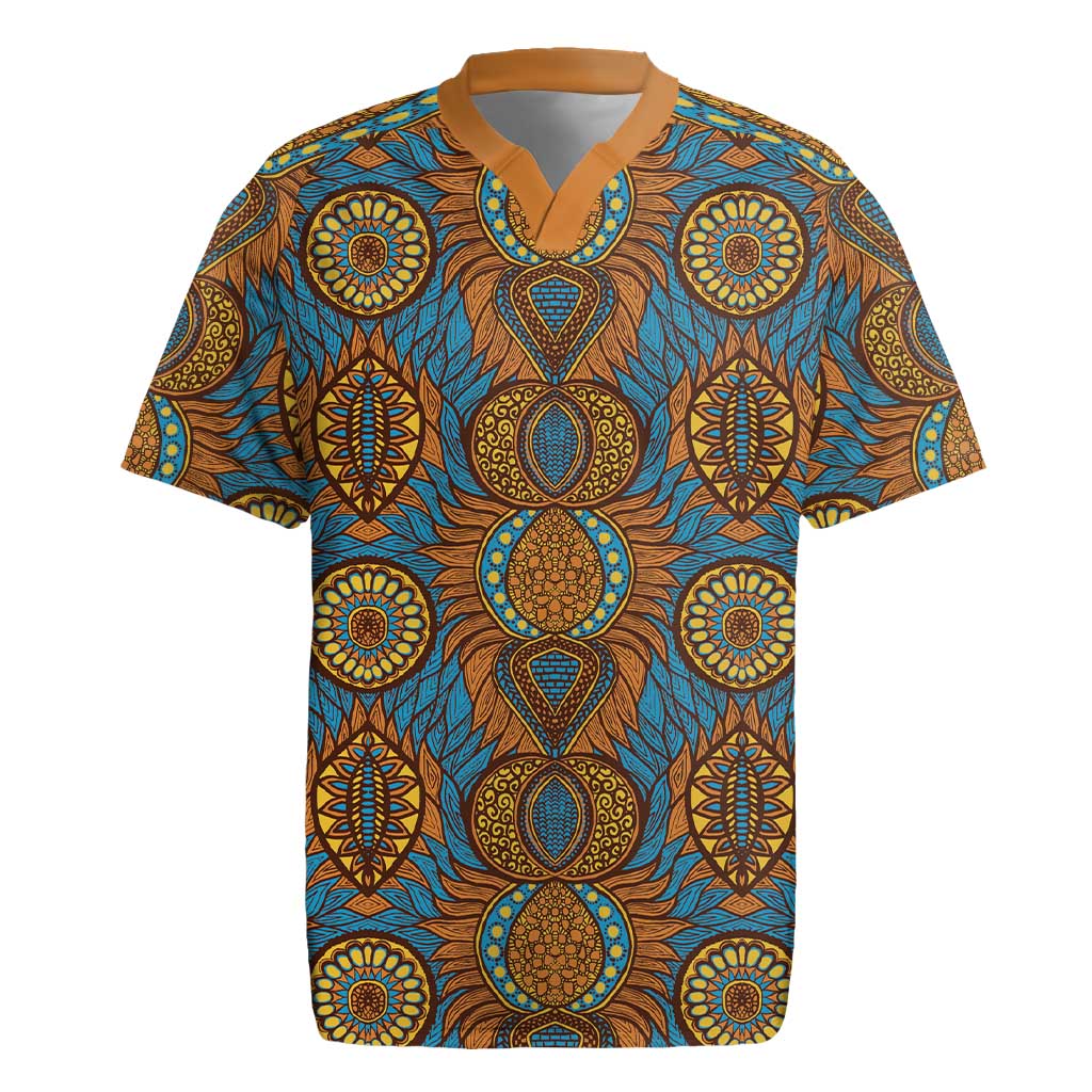 Tribal Earth African Ankara Pattern Rugby Jersey