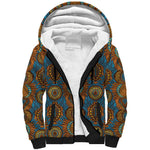 Tribal Earth African Ankara Pattern Sherpa Hoodie