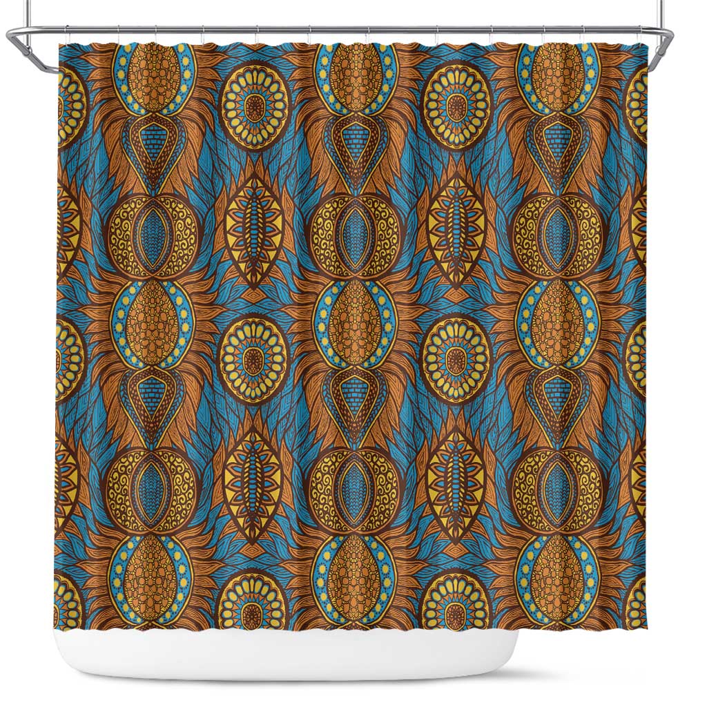 Tribal Earth African Ankara Pattern Shower Curtain