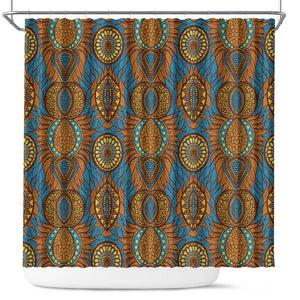 Tribal Earth African Ankara Pattern Shower Curtain