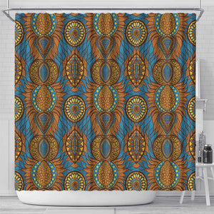 Tribal Earth African Ankara Pattern Shower Curtain
