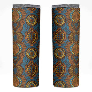 Tribal Earth African Ankara Pattern Skinny Tumbler