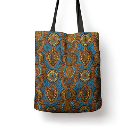 Tribal Earth African Ankara Pattern Tote Bag