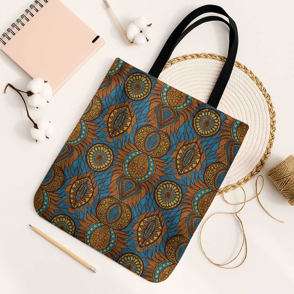 Tribal Earth African Ankara Pattern Tote Bag