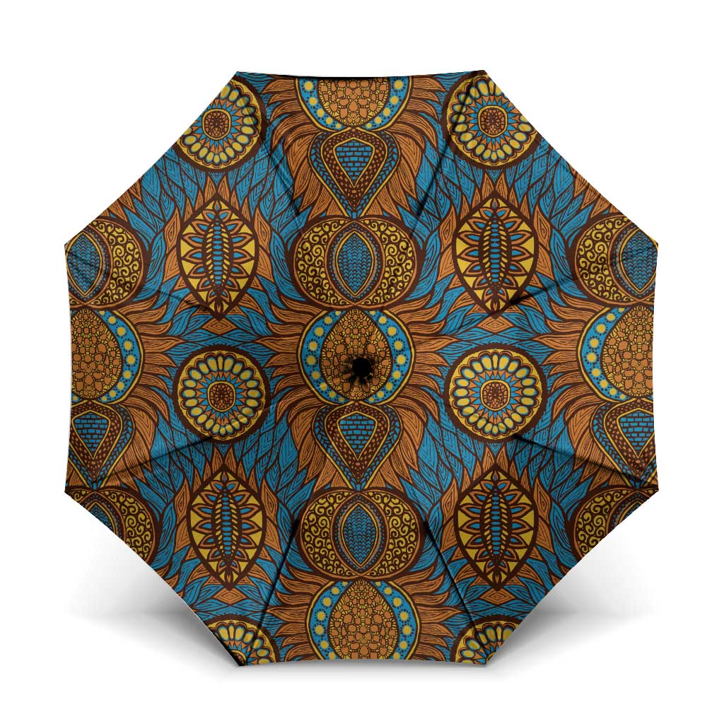 Tribal Earth African Ankara Pattern Umbrella