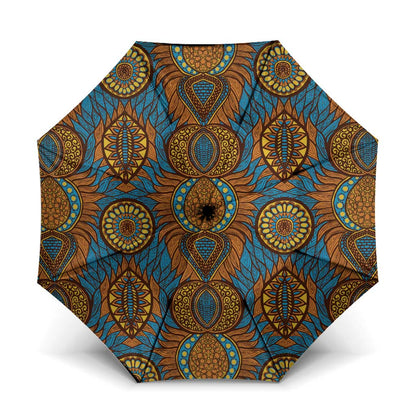 Tribal Earth African Ankara Pattern Umbrella