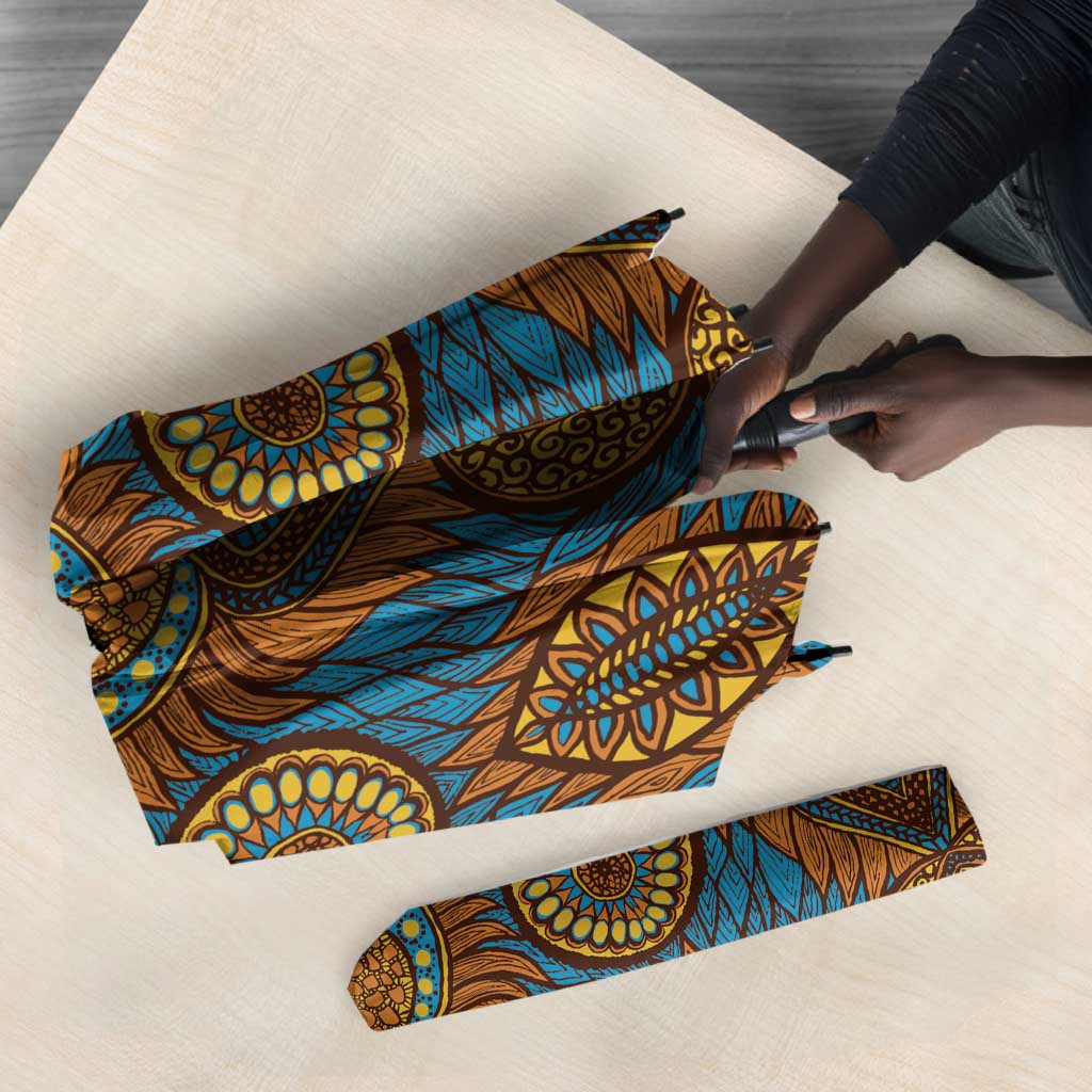Tribal Earth African Ankara Pattern Umbrella