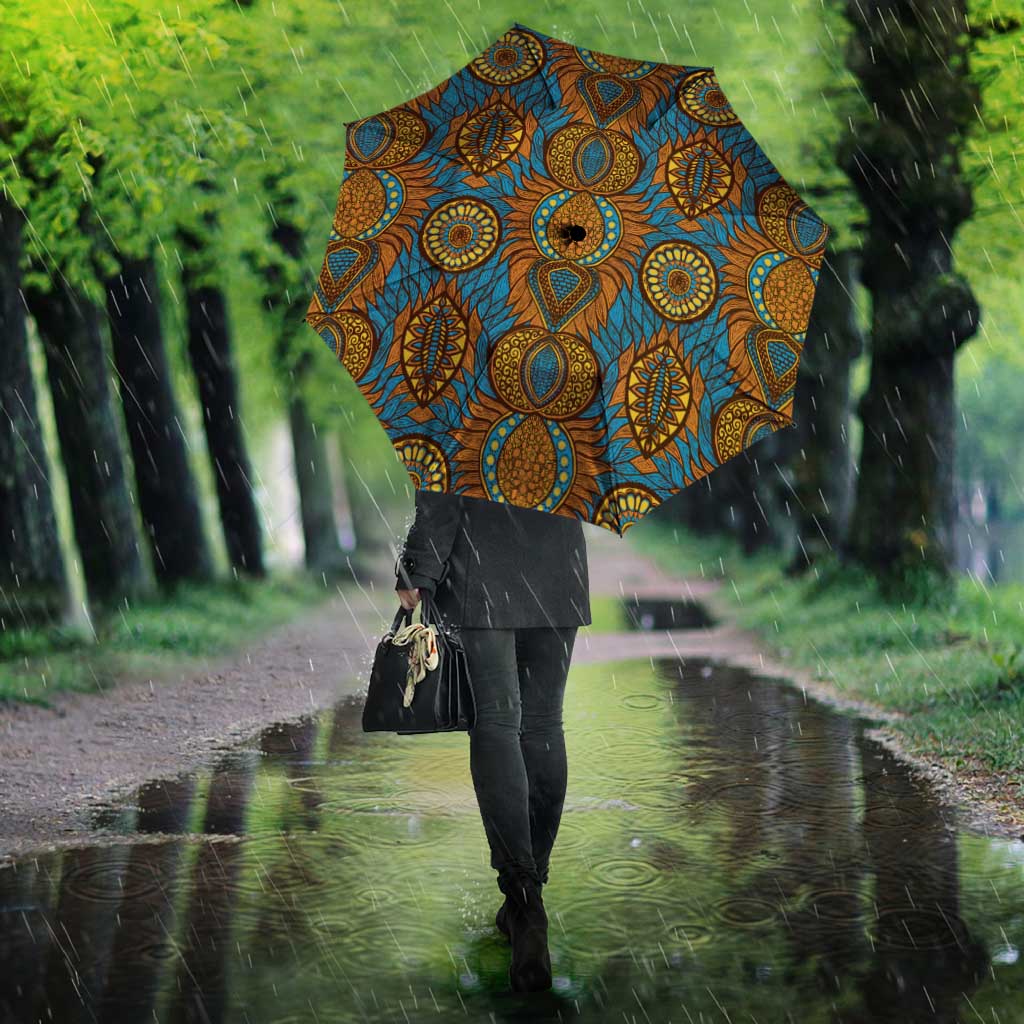 Tribal Earth African Ankara Pattern Umbrella