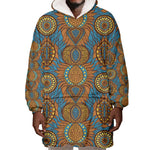 Tribal Earth African Ankara Pattern Wearable Blanket Hoodie