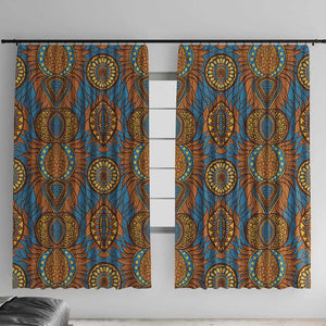 Tribal Earth African Ankara Pattern Window Curtain
