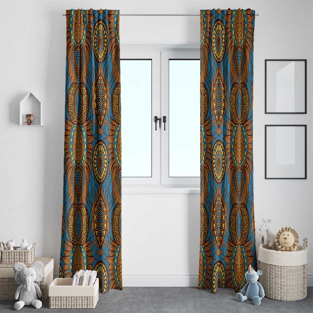 Tribal Earth African Ankara Pattern Window Curtain