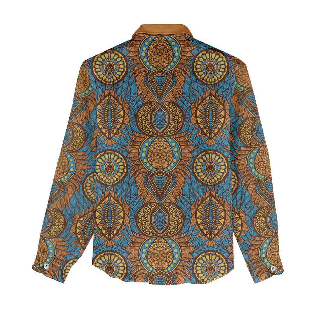 Tribal Earth African Ankara Pattern Women Casual Shirt