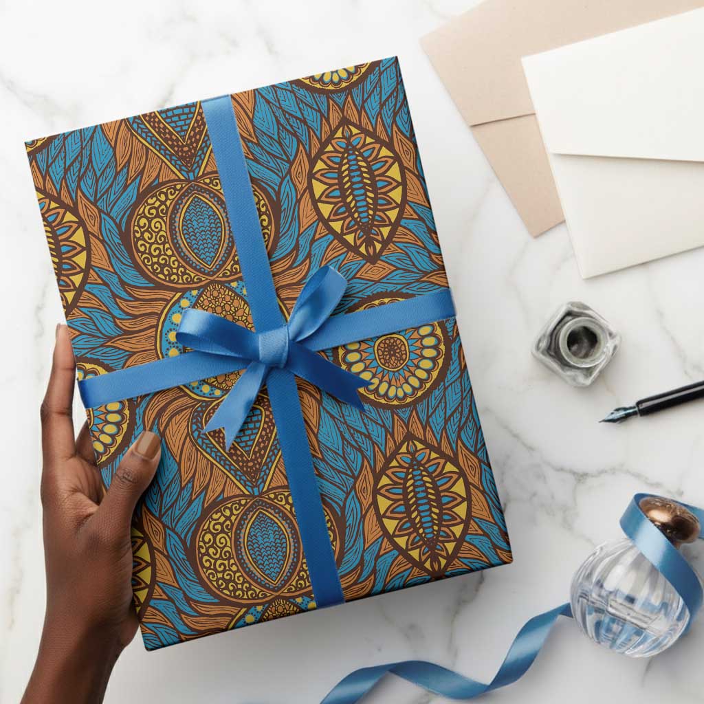 Tribal Earth African Ankara Pattern Wrapping Paper