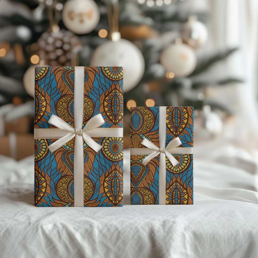 Tribal Earth African Ankara Pattern Wrapping Paper