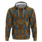 Tribal Earth African Ankara Pattern Zip Hoodie