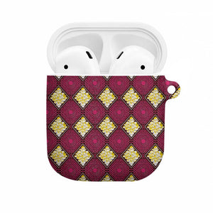 Ruby Gold African Ankara Pattern AirPods Case