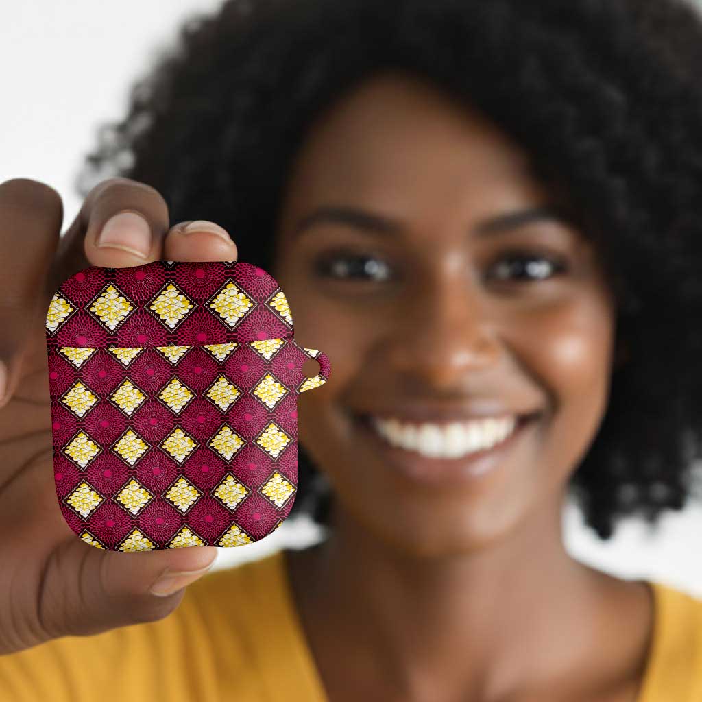Ruby Gold African Ankara Pattern AirPods Case