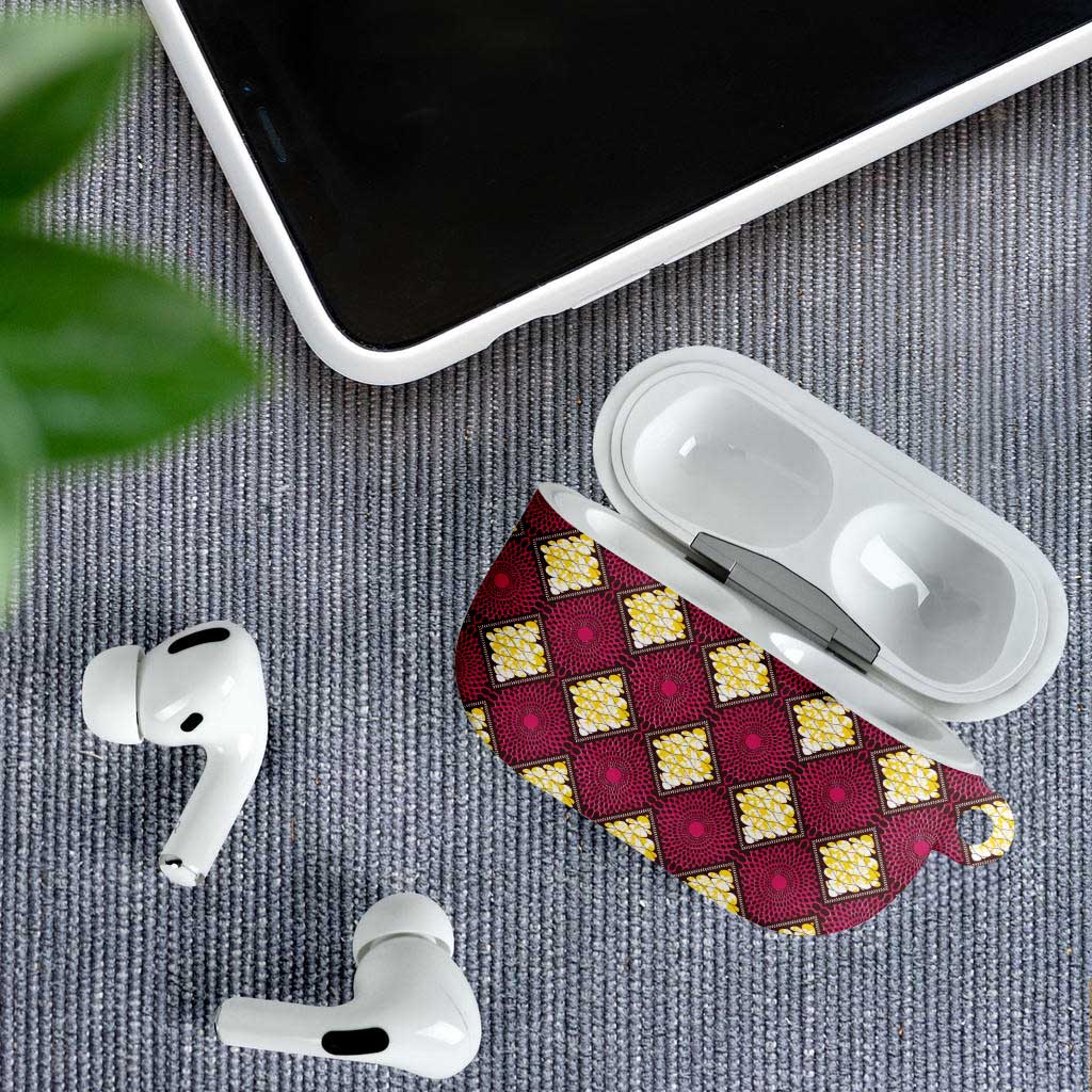 Ruby Gold African Ankara Pattern AirPods Case