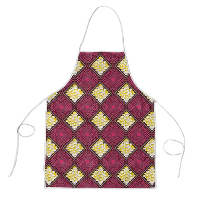 Ruby Gold African Ankara Pattern Apron
