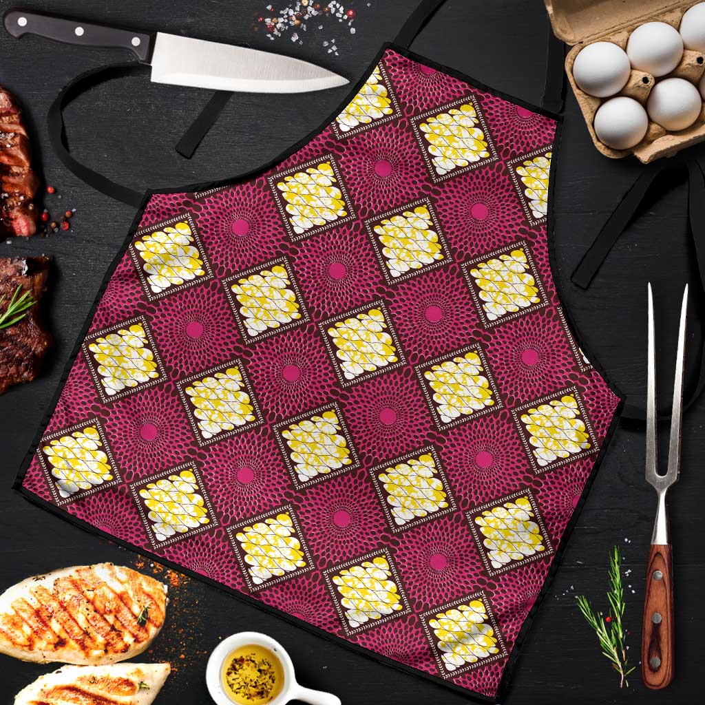 Ruby Gold African Ankara Pattern Apron