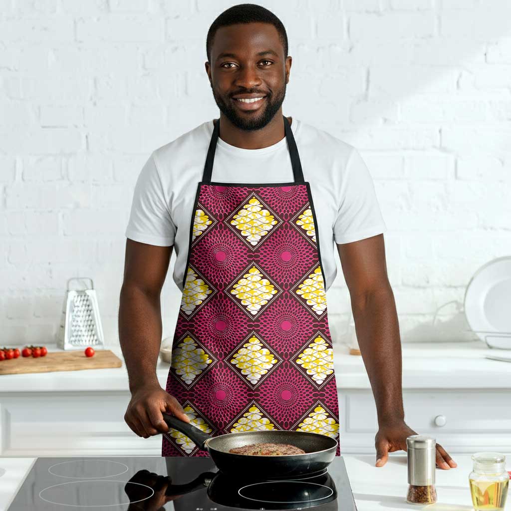 Ruby Gold African Ankara Pattern Apron