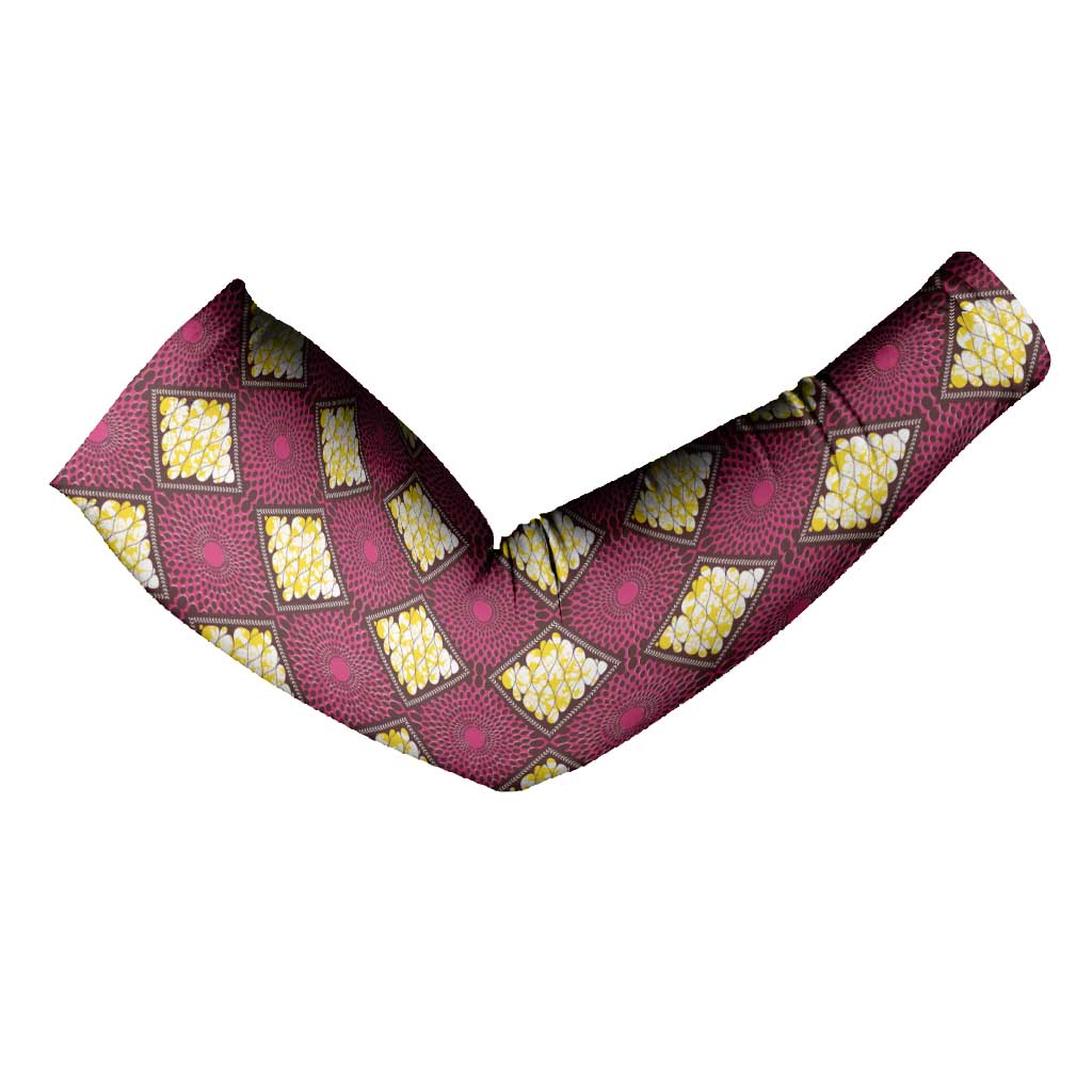 Ruby Gold African Ankara Pattern Arm Sleeves