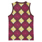 Ruby Gold African Ankara Pattern Basketball Jersey