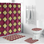 Ruby Gold African Ankara Pattern Bathroom Set