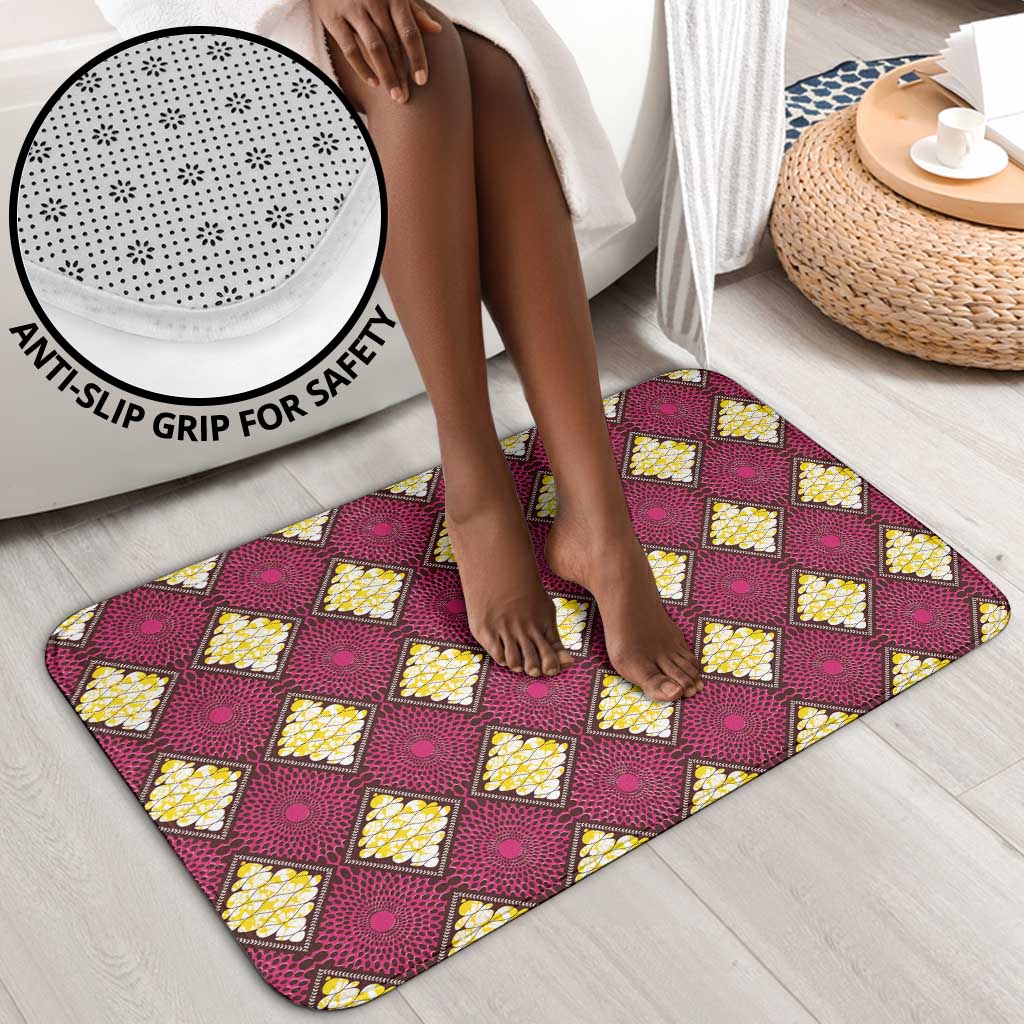 Ruby Gold African Ankara Pattern Bathroom Set