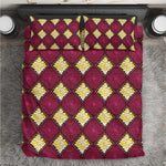 Ruby Gold African Ankara Pattern Bedding Set