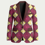 Ruby Gold African Ankara Pattern Blazer