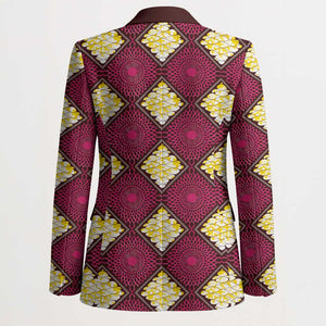 Ruby Gold African Ankara Pattern Blazer