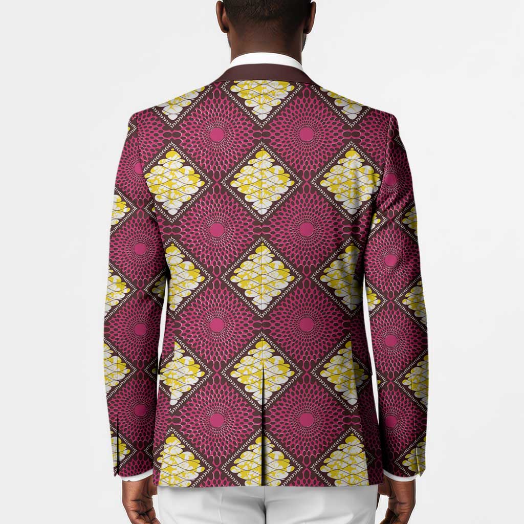 Ruby Gold African Ankara Pattern Blazer