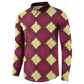 Ruby Gold African Ankara Pattern Button Sweatshirt