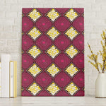 Ruby Gold African Ankara Pattern Canvas Wall Art