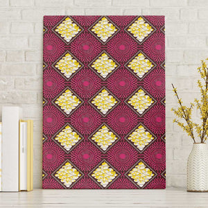 Ruby Gold African Ankara Pattern Canvas Wall Art
