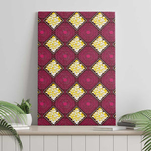 Ruby Gold African Ankara Pattern Canvas Wall Art